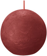 Bolsius Rustic Delicate Red Ball Candle (76mm) 