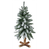 Flocked Oak Tree with Wood Base (H90cm)