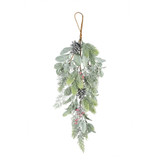Foliage swag with Red Berries (H74cm)