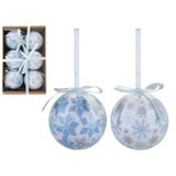 Set Of 6 Snowflake Baubles