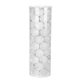 White Bauble Tube (6cm) (50 pieces)