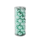 48 Mint Green Baubles in Matt, Shiny & Glitter Finish (8cm) 48 Mint Green Baubles in Matt, Shiny & Glitter Finish (8cm)