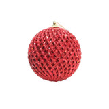 Bauble Glitter/Sequin Red (Dia10cm)