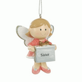 Fairy personalised Christmas tree decoration - 'Sister' by Suki Gifts