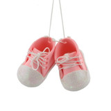   Baby Pink Bootees Tree Ornament  by Juliana