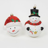 Assorted Glitter Snowman Hanging Decorations 