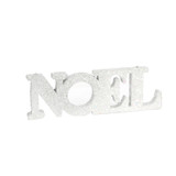 Silver Glitter Noel Hanging Decoration (L25cm H8.5cm)