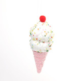 Ice-Cream Cone ORN Pink (4.5inch)