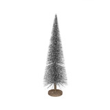 Silver Frosted Glitter Cone Tree (H50cm)