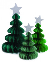 Paper Christmas Tree Decorations (Pack of 3)