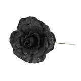Black Rose with Glitter (Dia21cm)