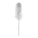 Silver Glitter Feather Stem (H67cm)