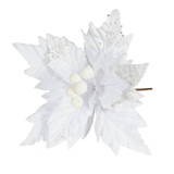 Velvet Poinsettia with Glitter Edge (Dia28cm)