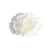 White Rose with Glitter and Clip (Dia12cm)