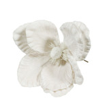 White Velvet Magnolia with Glitter edge (Dia24cm)
