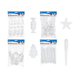 Pack Of 8 Polyfoam Diy Xmas Decorations