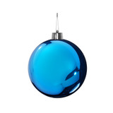 Blue Shiny Shatterproof Bauble (15cm)
