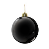 Black Shiny Shatterproof Bauble (20cm)