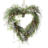 Heart Wreath With Silver Stars Heart Wreath With Silver Stars