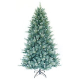 Flocked Christmas Tree with Metal Stand (6ft)