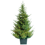 Prelit Potted Tree with Metal Stand (7ft)
