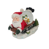 Santa and Sledge Snowglobe with Music (22cm)