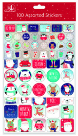 100 Christmas Stickers (Assorted)