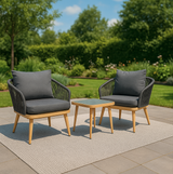 Grey Low Bistro Set  Grey Low Bistro Set