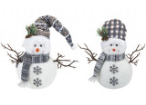 Fabric Snowman Decoration (Assorted)