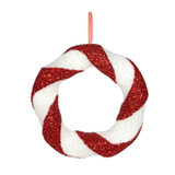 Red and White Glitter Candyland Hanging Decoration (38cm)