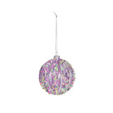 Purple Sequin Bauble (8cm) Purple Sequin Bauble (8cm)