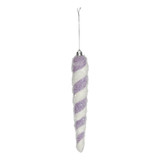 Purple and White Icicle Hanging Decoration (20cm) Purple and White Icicle Hanging Decoration (20cm)
