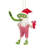 Felt Snorkelling Santa Hanging Decoration (15cm) Felt Snorkelling Santa Hanging Decoration (15cm)