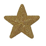 Gold Glitter Star Hanging Decoration (19cm)