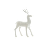 Glitter Standing Reindeer - White (32cm)