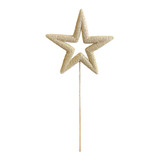 Gold Glitter Star on Stem (87cm)