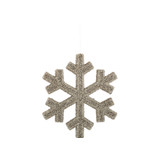 Gold Glitter Snowflake Hanging Decoration (25cm)
