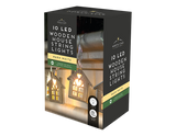 10 LED Wooden House String Lights (2.1m) 10 LED Wooden House String Lights (2.1m)
