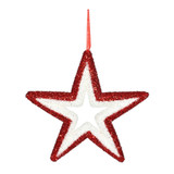 Glitter Star Hanging Decoration -Pink & White  (36cm) Glitter Star Hanging Decoration -Pink & White  (36cm)