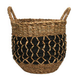 Seagrass & Jute Braided Basket with Handles (35cm) Seagrass & Jute Braided Basket with Handles (35cm)