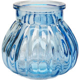 Blue Veneto Bubble Glass Jar Vase (7.5cm) Blue Veneto Bubble Glass Jar Vase (7.5cm)