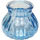 Blue Veneto Bubble Glass Jar Vase (7.5cm) Blue Veneto Bubble Glass Jar Vase (7.5cm)