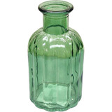 Green Flora Bottle Glass Vase (10.5cm)
