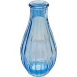 Blue Vintage Fluted Bud Vase (14cm) Blue Vintage Fluted Bud Vase (14cm)