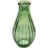 Green Vintage Fluted Bud Vase (14cm) Green Vintage Fluted Bud Vase (14cm)