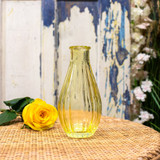 Yellow Vintage Fluted Bud Vase (14cm) Yellow Vintage Fluted Bud Vase (14cm)