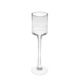 Clear Tall Stem Candle Holder Glass Vase (40cm) Clear Tall Stem Candle Holder Glass Vase (40cm)