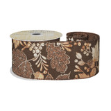 Autumn Ribbon with Metallic Copper Leaf (63mm x 10 yards) Autumn Ribbon with Metallic Copper Leaf (63mm x 10 yards)