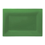 Festive Green Plastic Platters
