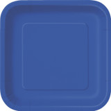 9 Inch Royal Blue Square Paper Plates